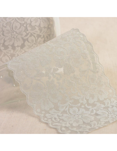 Elastic lace flowers - Medium gray