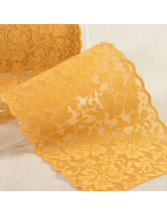 Elastic lace flowers - Mustard
