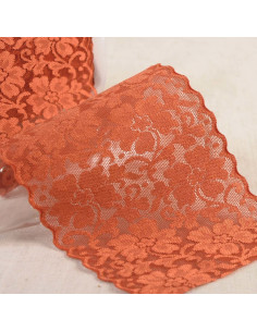 Elastic lace flowers - Rust