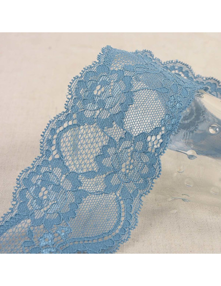 Elastic lace roses - Lavender blue