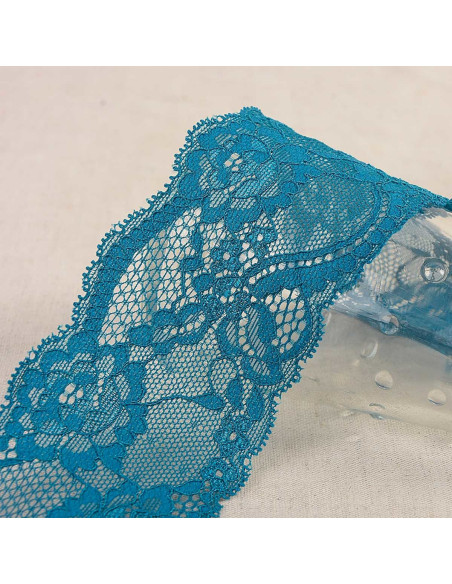 Elastic lace roses - Teal