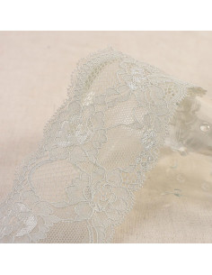 Elastic lace roses - Medium gray