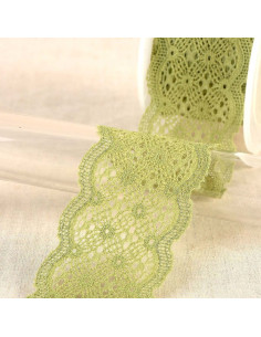 Elastic lace in between - Khaki