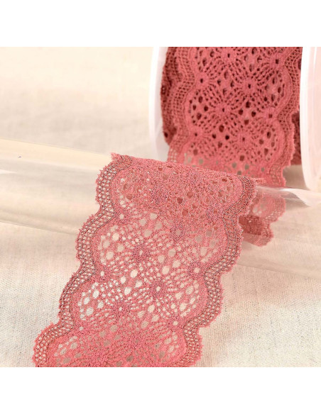 Elastic lace in between - Old pink