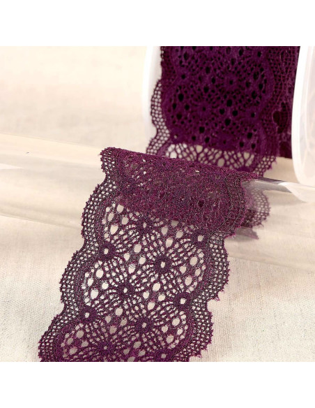 Elastic lace in between - Purple
