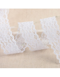 Hellebore Elastic Lace - White