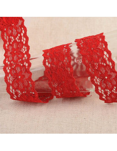 Hellebore Elastic Lace - Red