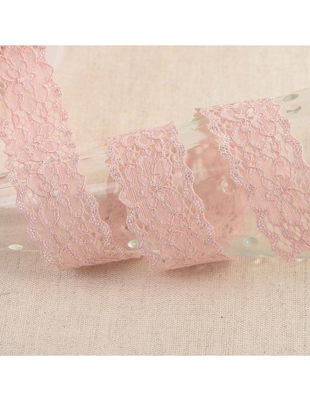 Hellebore Elastic Lace - Salmon