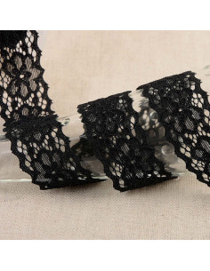 Hellebore Elastic Lace - Black