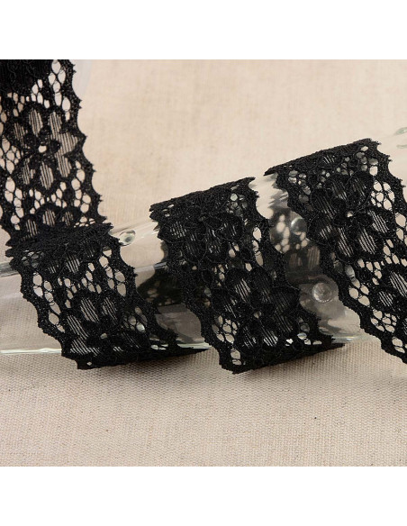 Hellebore Elastic Lace - Black