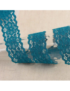Hellebore Elastic Lace - Teal