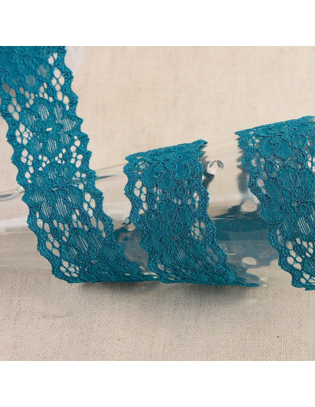 Hellebore Elastic Lace - Teal