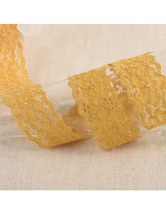 Hellebore Elastic Lace - Mustard
