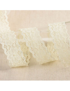 Hellebore Elastic Lace - Ecru