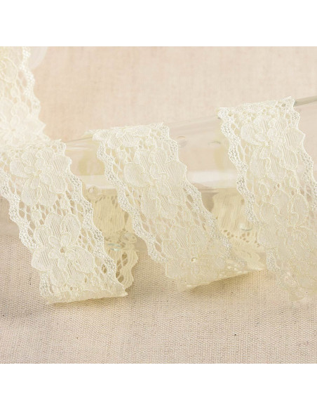 Hellebore Elastic Lace - Ecru
