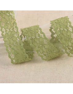 Hellebore Elastic Lace - Khaki