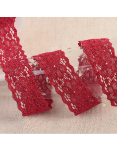 Hellebore Elastic Lace - Bordeaux