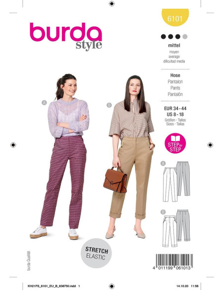Pants pattern - Burda 6101