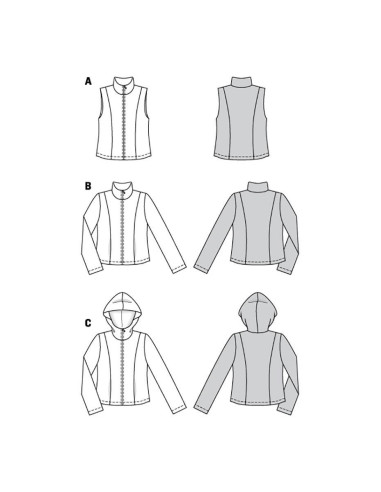 Vest and Jacket Pattern - Burda 6114