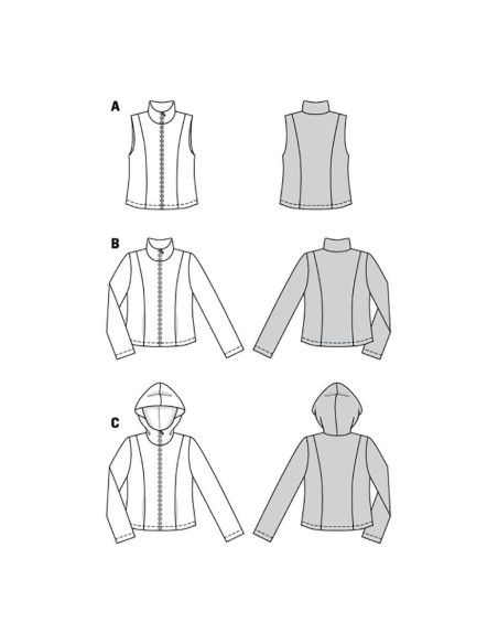 Vest and Jacket Pattern - Burda 6114