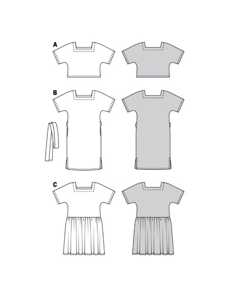 Top and dress pattern - Burda 6117