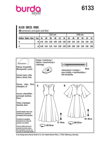 Dress pattern - Burda 6133