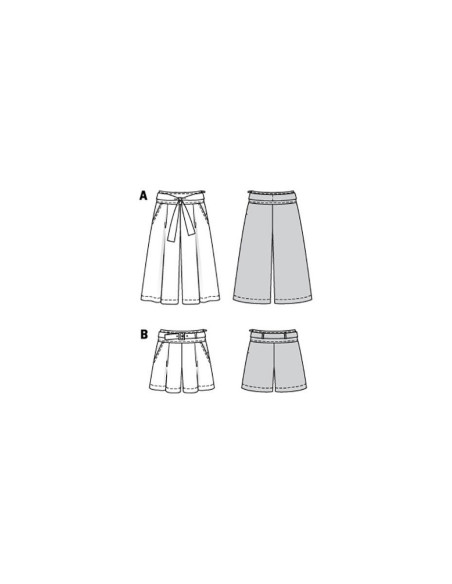 Culotte Skirt Pattern - Burda 6138