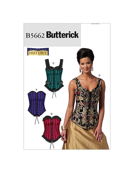 Corset Pattern - Butterick B5662 34-36-38-40-42 (A5)