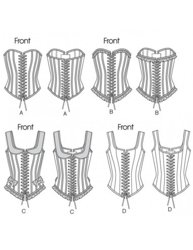 Corset Pattern - Butterick B5662 34-36-38-40-42 (A5)