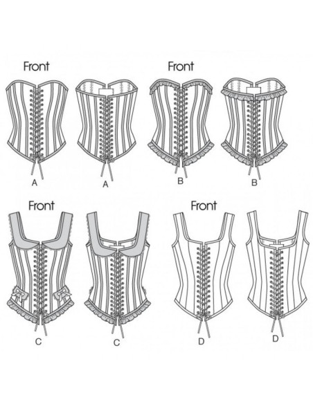 Corset Pattern - Butterick B5662 34-36-38-40-42 (A5)