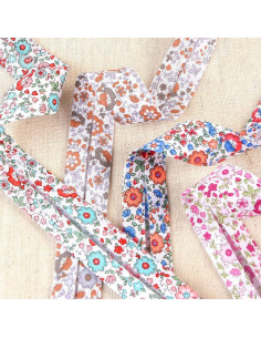 Bias flowers - Steel blue 2