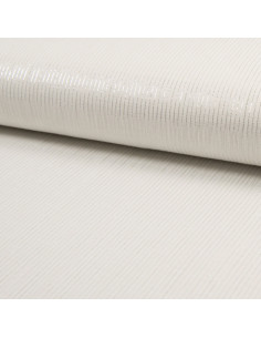 Double gauze cotton lurex fabric - Ecru