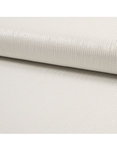 Double gauze cotton lurex fabric - Ecru