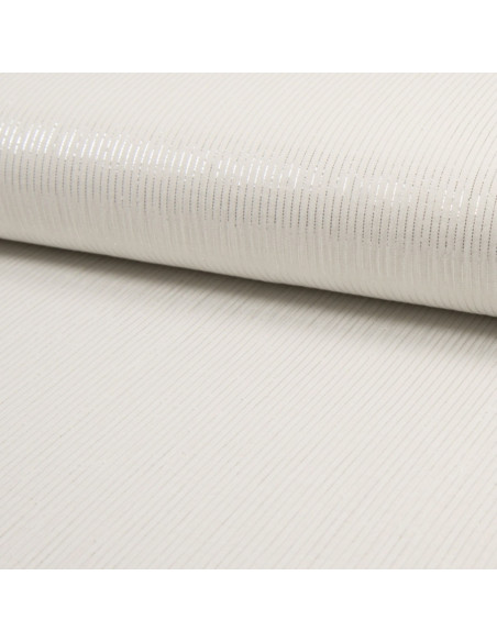 Double gauze cotton lurex fabric - Ecru