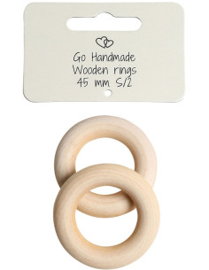 Wooden rings for rattles and mobiles 45 mm