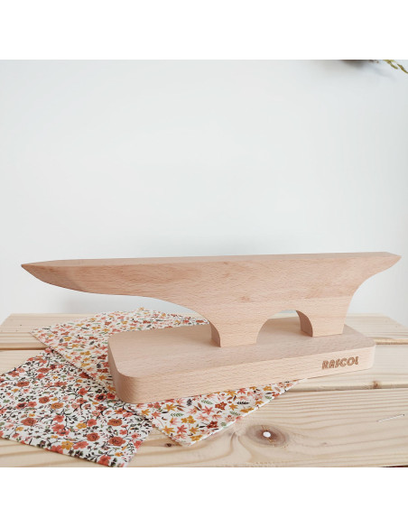 Wooden press for perfect folds