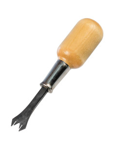 Staple remover with wooden handle