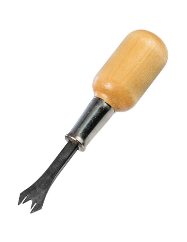 Staple remover with wooden handle
