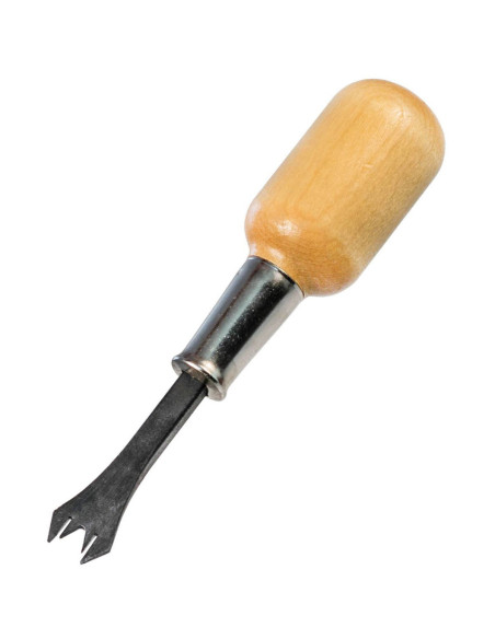 Staple remover with wooden handle