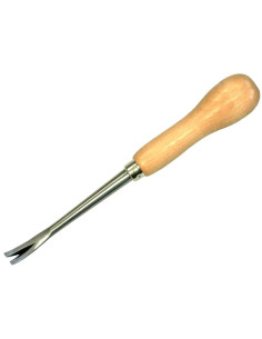 Crowbar with wooden handle