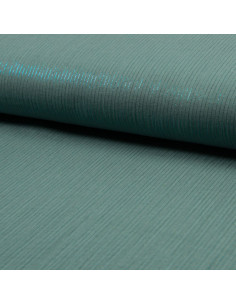 Double gauze cotton lurex fabric - Verdigris