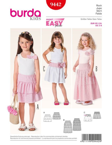 Skirt pattern - Burda 9442