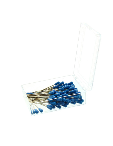 Blue plastic-headed tacks 53 mm