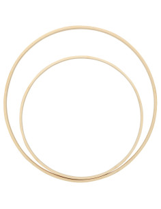 Bamboo mobile for baby - 2 rings