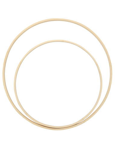 Bamboo mobile for baby - 2 rings