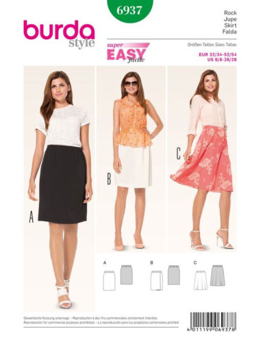 Skirt pattern - Burda 6937
