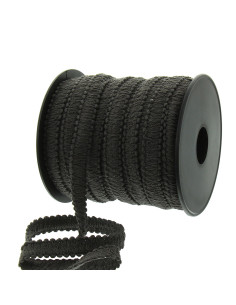 Flat raw upholstery braid - Anthracite gray