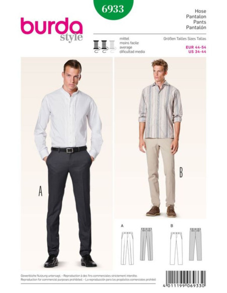 Pants pattern - Burda 6933