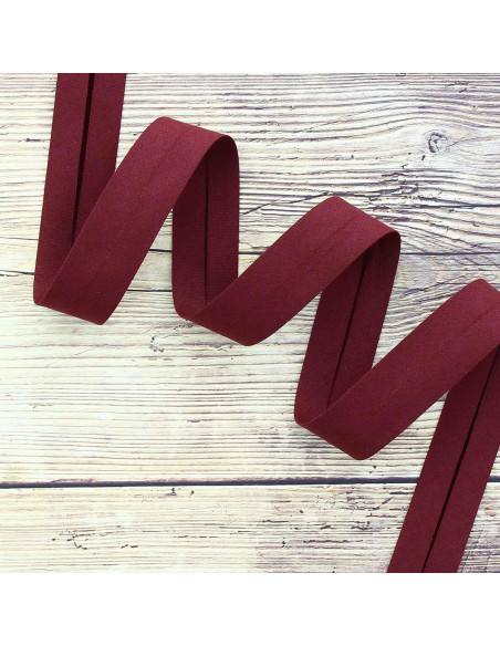 Organic cotton bias - Bordeaux