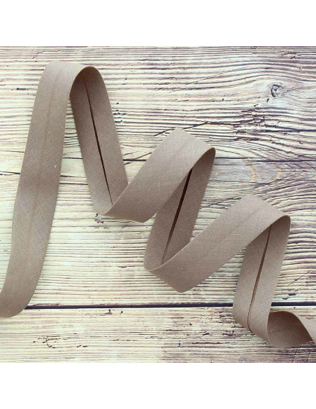 Organic cotton bias - Light mocha